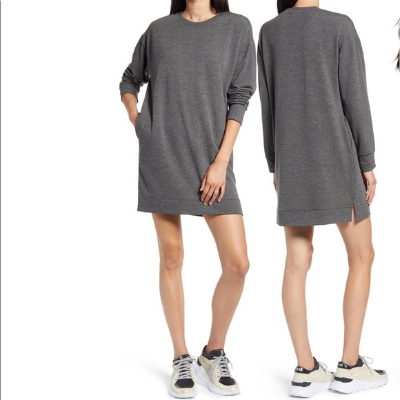 Long Sleeve Sweatshirt Mini Dress 